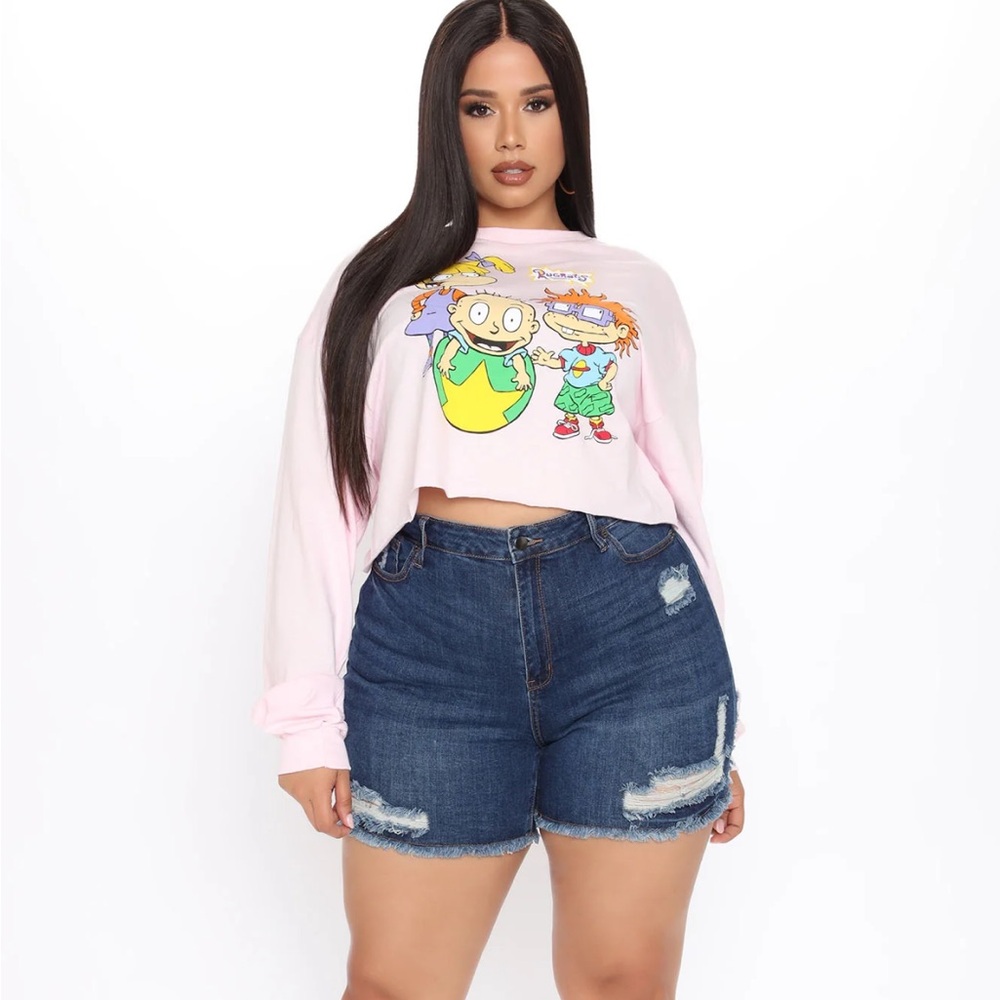 Another Day in Paradise High Rise Shorts - Dark Denim